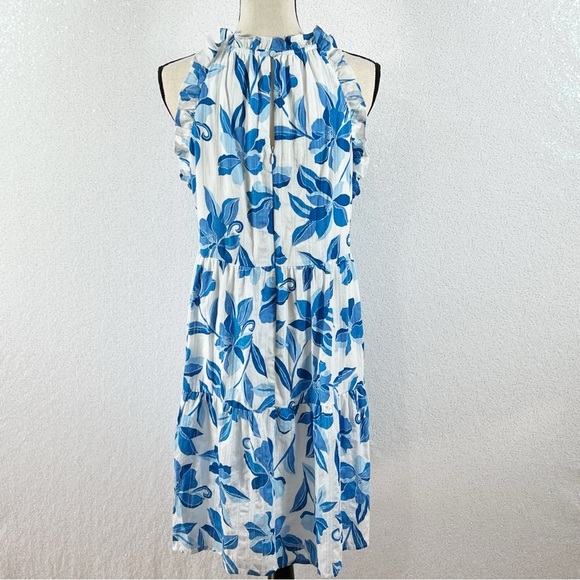 Clover and Sloan blue and white floral dress size medium - Picture 9 of 16